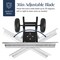 Best Choice Products 36in Hand Snow Pusher w/ 2 Wheels, Adjustable Handle, Blade Angle, Reflective Tape